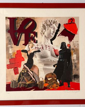 Quadro Serigrafia di La Rouge love hurts 50x50cm