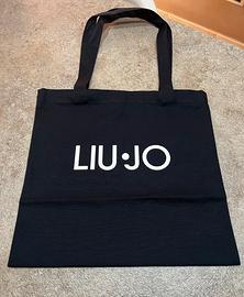 Borsa Shopper Liu Jo - Nera con Logo Bianco