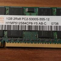 Ram SODIMM DDR2 1GB 2RX8 200 PIN PC2-5300S-555-12