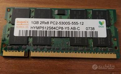 Ram SODIMM DDR2 1GB 2RX8 200 PIN PC2-5300S-555-12