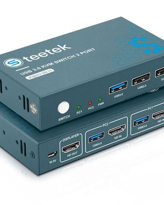 Switch doppio monitor, 4K60 Hz, interruttore a p
