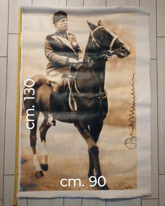 Duce Benito Mussolini stampa su tela pesante 