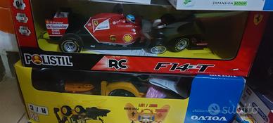 ferrari radiocomandata e scavatore telecomandato 