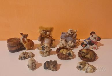 Lotto di Statuette Animali e Soprammobili Decorati