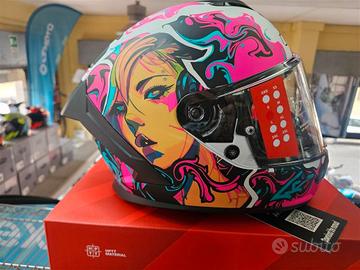 CASCO INTEGRALE ls2 rapid III CYBERG PURPLE CYAN