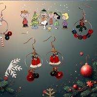 4 paia orecchini tema Natale