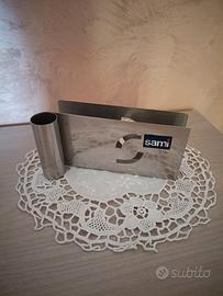 Vecchio portatovaglioli in acciaio inox vintage 