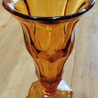 Vaso cristallo ambra decò anni 20