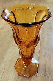 Vaso cristallo ambra decò anni 20