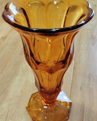 Vaso cristallo ambra decò anni 20