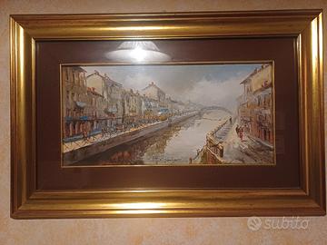 quadro "il naviglio grande" di Mantegani