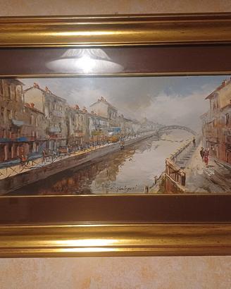quadro "il naviglio grande" di Mantegani