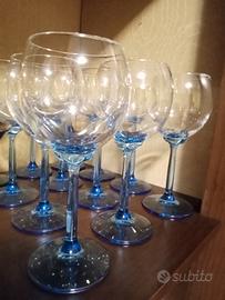 set di 12 calici da vino in vetro 