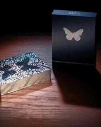 Mazzo di carte Butterfly Black and Silver Luxury