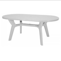 Tavolo ovale da giardino con 6 sedie