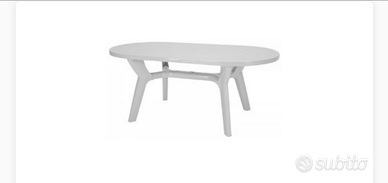 Tavolo ovale da giardino con 6 sedie