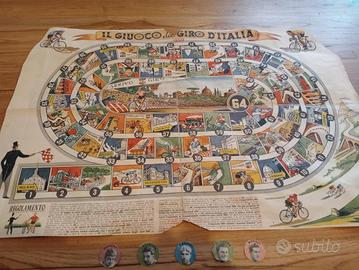 Gioco Giro d'Italia 1950 vintage  tavola originale