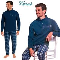 Pigiama uomo invernale caldo morbido pile di coral