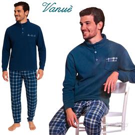 Pigiama uomo invernale caldo morbido pile di coral