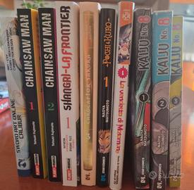 Manga misti 10 pezzi kaiju,sword art,sakura erc