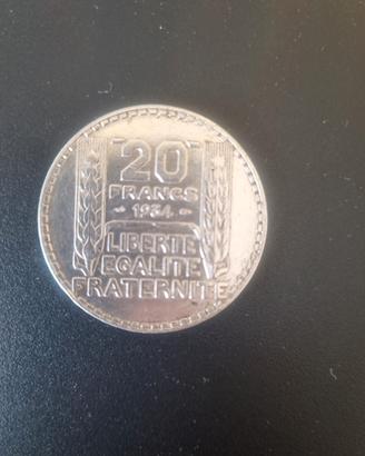 Moneta 20 Franchi 1934