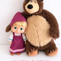 Set Peluche bambola Masha 23cm e Orso 40cm