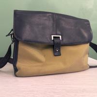 Borsa Messenger pelle e tessuto TAVECCHI