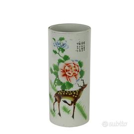 Vaso Porta Pennelli in Porcellana - Anni 50-60