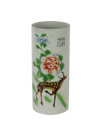 Vaso Porta Pennelli in Porcellana - Anni 50-60
