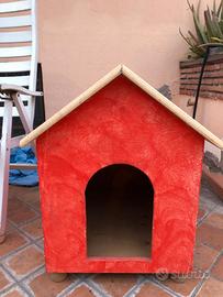 Cuccia cane artigianale nuova fatta a mano, legno