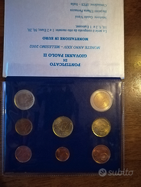 Monete Vaticano 1°serie 2002 Giovanni Paolo II