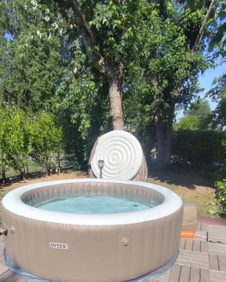 Piscina Intex Round Bubble Spa Set con motore