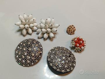 orecchini clip bigiotteria  perle gioielli vintage