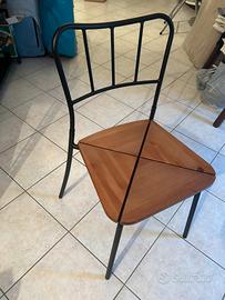 4 sedie IKEA Agne ferro e legno