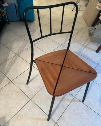 4 sedie IKEA Agne ferro e legno