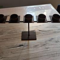 candelabbro ferro ramato/invecchiato