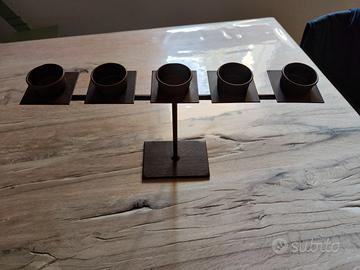 candelabbro ferro ramato/invecchiato
