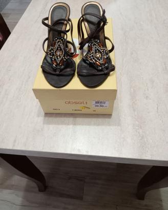 sandali gioiello marroni