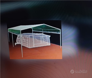 Tensostruttura per copertura caravan
