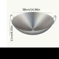 padella acciaio Wok diametro 38 cm