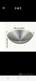padella acciaio Wok diametro 38 cm