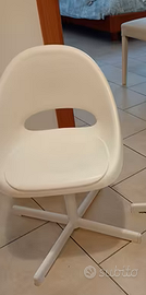 Sedia Ikea girevole per bambini, regolabile, 6-12