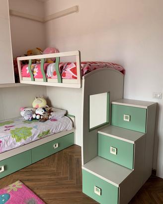 Cameretta con letto a castello