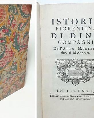 ISTORIA FIORENTINA DI DINO COMPAGNI DALL'ANNO 1280