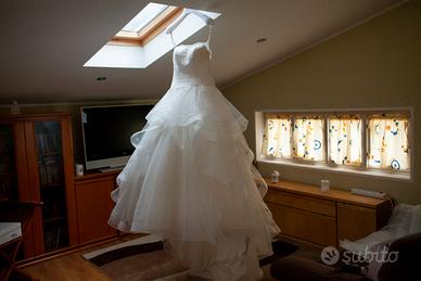 abito da sposa+velo + scarpe 