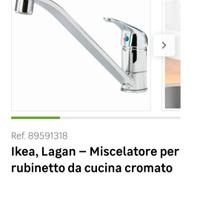 Rubinetto miscelatore da cucina cromato 