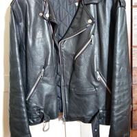 Giubbino Chiodo vintage, vera pelle, made in Italy