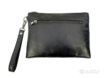 Borsello Uomo Vera Pelle Nero Pochette Accessori