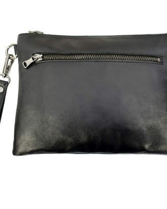 Borsello Uomo Vera Pelle Nero Pochette Accessori