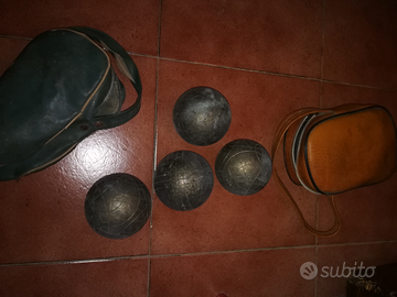 4 bocce da Esterno gioco outdoor vintage